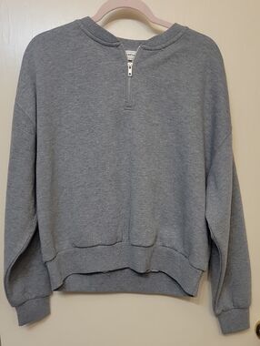 Reflex Light Gray Quarter-Zip Crewneck Sweatshirt